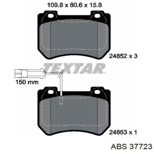 Гальмівні колодки ABS 37723 ціна, від 28.32 USD