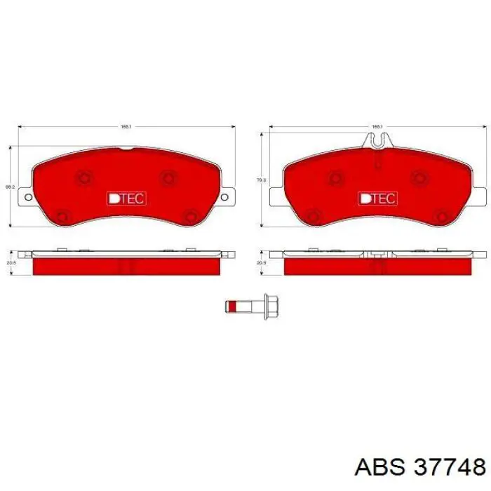 37748 ABS Передні гальмівні колодки