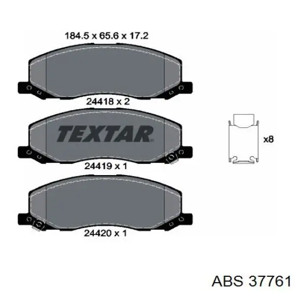 Гальмівні колодки ABS 37761 ціна, від 29.71 USD