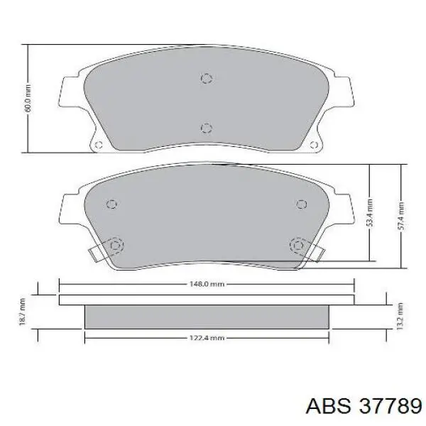 Гальмівні колодки ABS 37789 ціна, від 17.93 USD