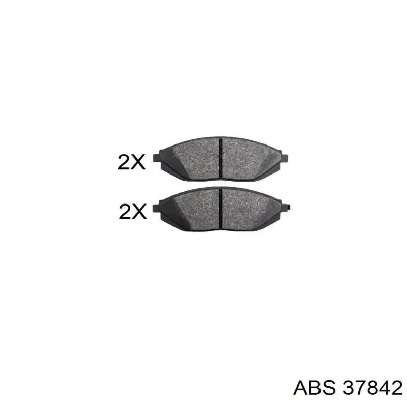 Колодки гальмівні передні, дискові 37842 ABS