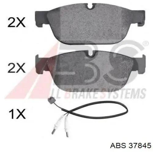 Гальмівні колодки ABS 37845 ціна, від 28.61 USD