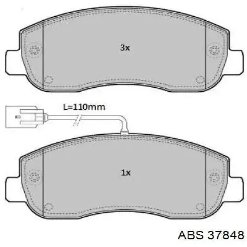 Передні тормозні колодки 37848 ABS