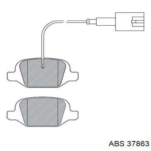 Купити 37863 ABS Колодки гальмівні передні, дискові
