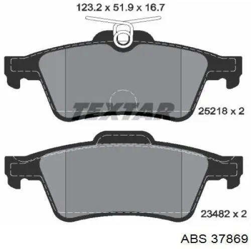 Задні гальмівні колодки ABS 37869 ціна, від 14.00 USD