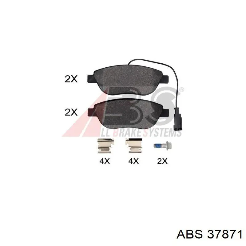 Гальмівні колодки ABS 37871 ціна, від 17.72 USD