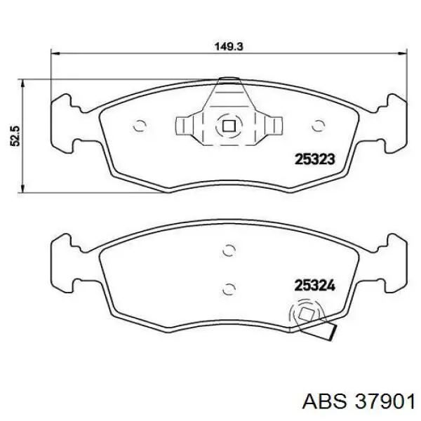 Купити 37901 ABS Колодки гальмівні передні, дискові