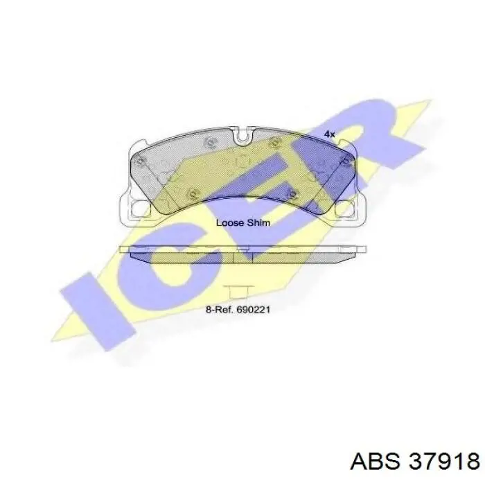 Гальмівні колодки ABS 37918 ціна, від 32.06 USD