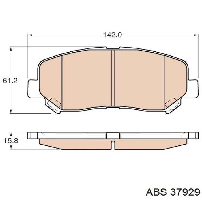 Гальмівні колодки ABS 37929 ціна, від 17.87 USD