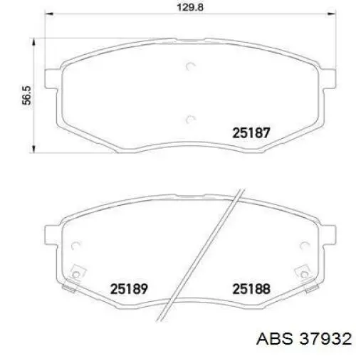 Передні тормозні колодки 37932 ABS