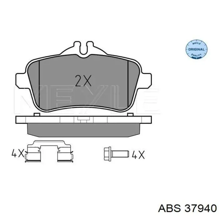 Задні гальмівні колодки ABS 37940 ціна, від 22.44 USD