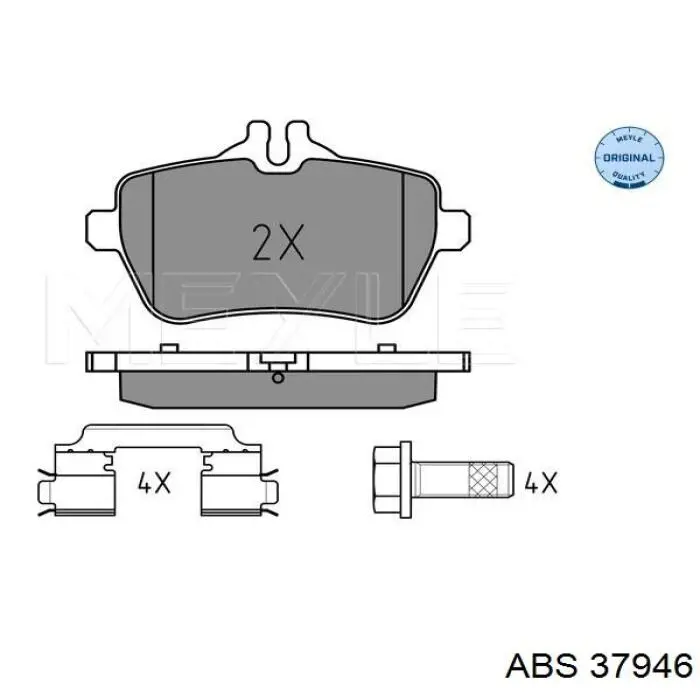 Колодки гальмові задні, дискові 37946 ABS