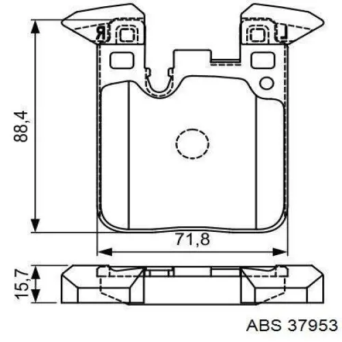 Задні гальмівні колодки ABS 37953 ціна, від 47.35 USD