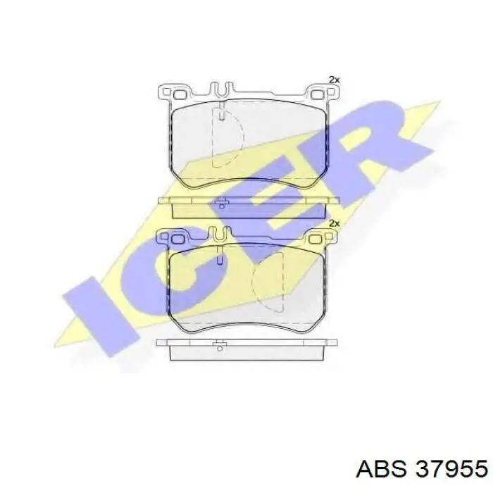 Купити 37955 ABS Колодки гальмівні передні, дискові