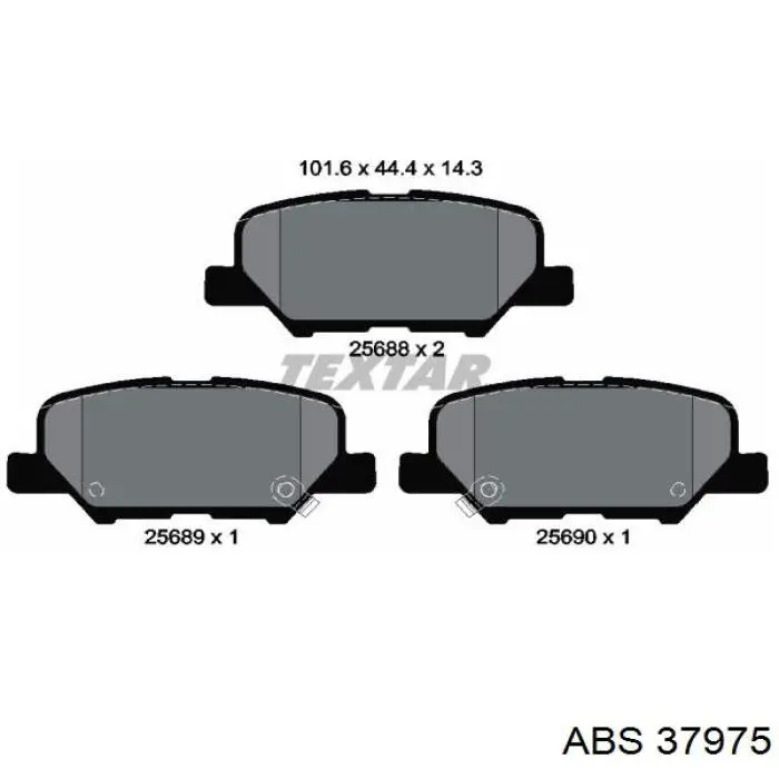 Колодки гальмові задні, дискові 37975 ABS