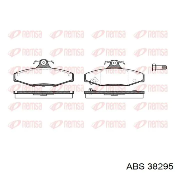 Колодки гальмові задні, дискові 38295 ABS