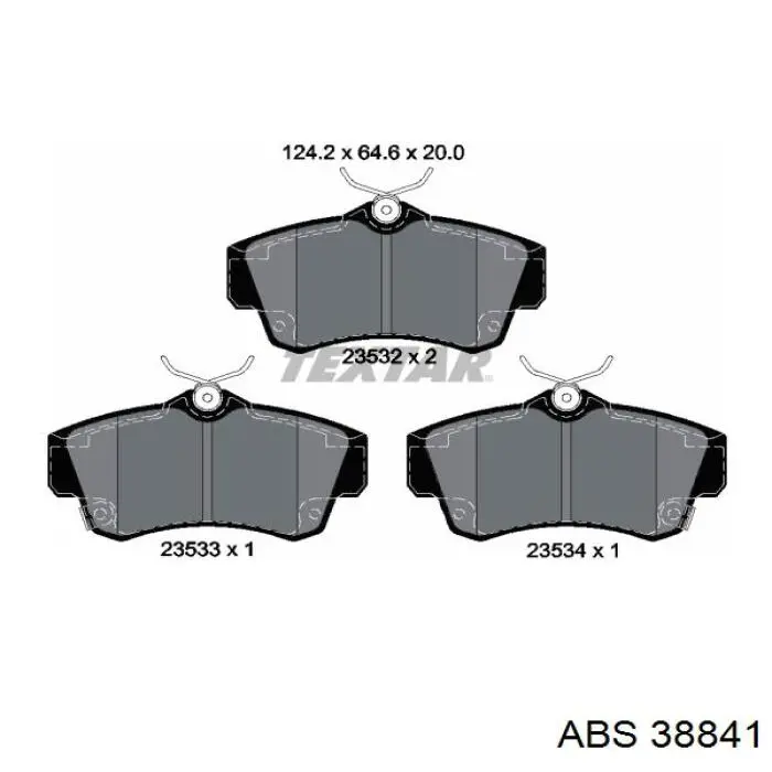 Гальмівні колодки ABS 38841 ціна, від 23.21 USD