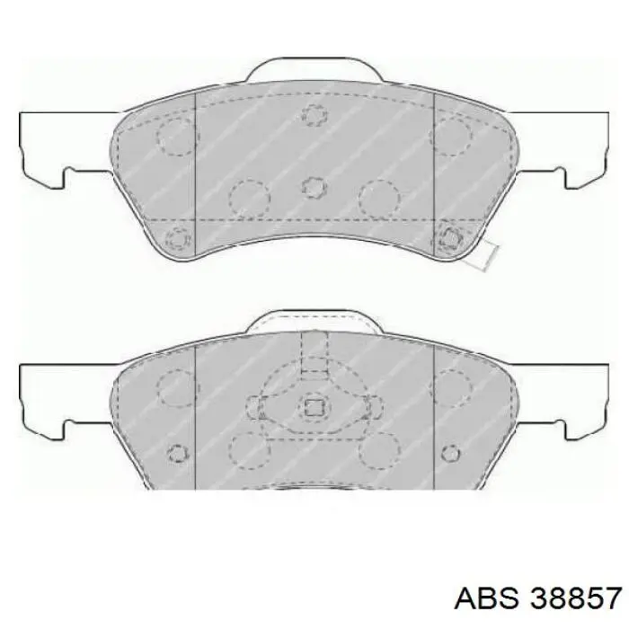 Купити 38857 ABS Колодки гальмівні передні, дискові