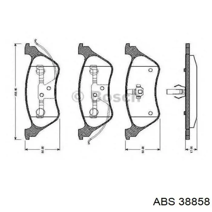 Купити 38858 ABS Задні колодки