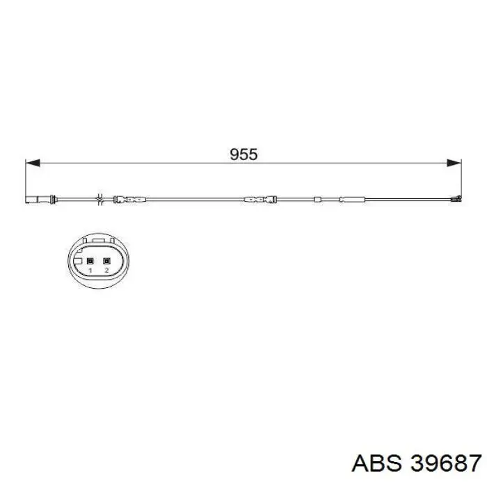 39687 ABS Сенсор зносу