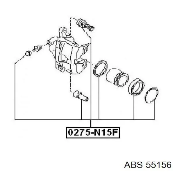 55156 ABS ремкомплект супорту гальмівного переднього