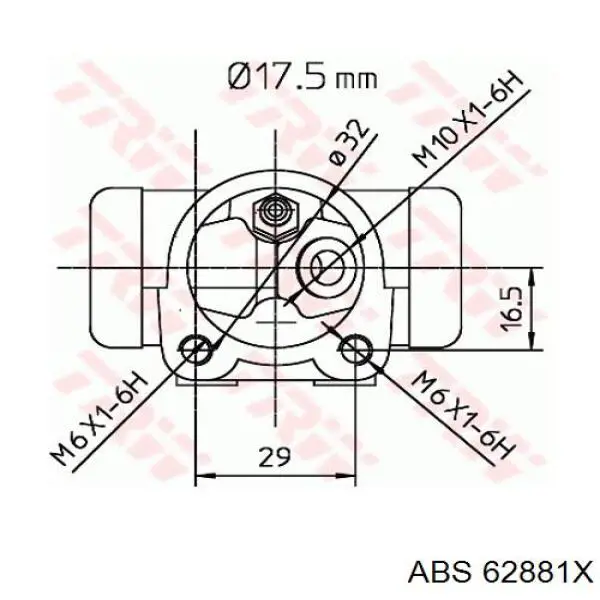 0004331V002000000 Mercedes Циліндр гальмівний колісний/робітник, задній