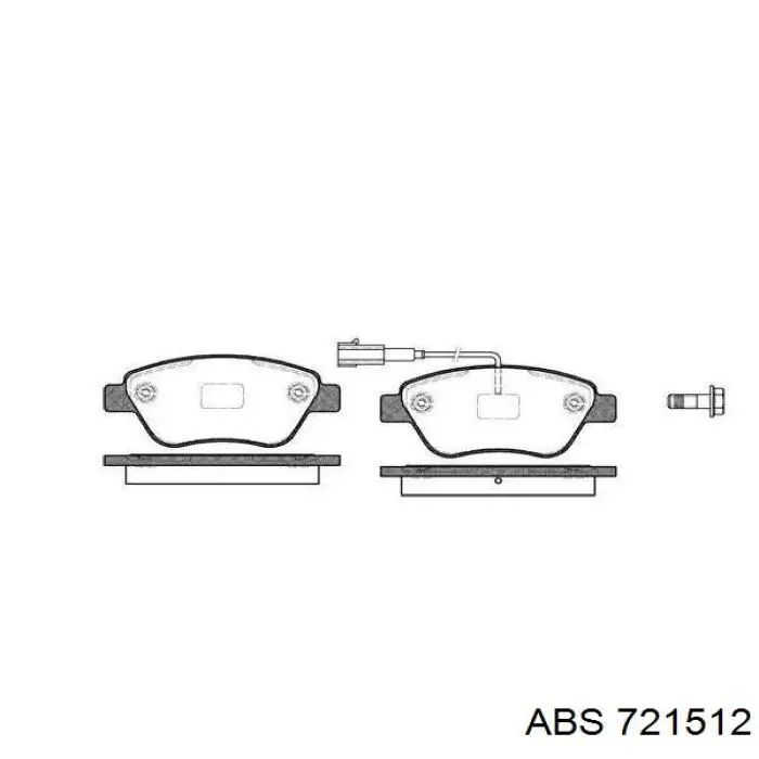 Купити 721512 ABS Супорт задній правий