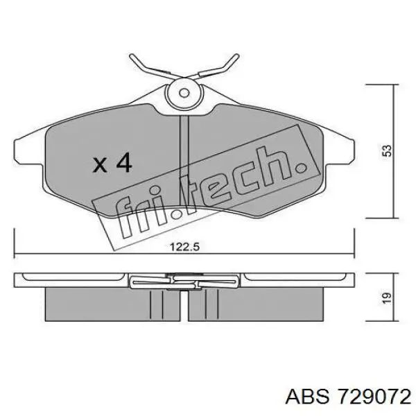 Супорт гальмівний задній правий ABS 729072 ціна, від 41.10 USD