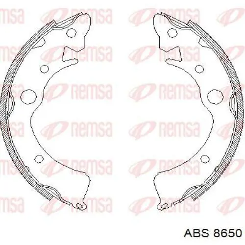 Колодки гальмові задні, барабанні ABS 8650 ціна, від 15.84 USD