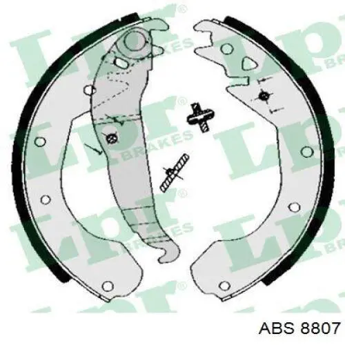 8807 ABS колодки гальмові задні, барабанні