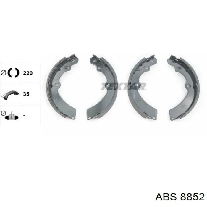 Колодки гальмові задні, барабанні ABS 8852 ціна, від 16.97 USD