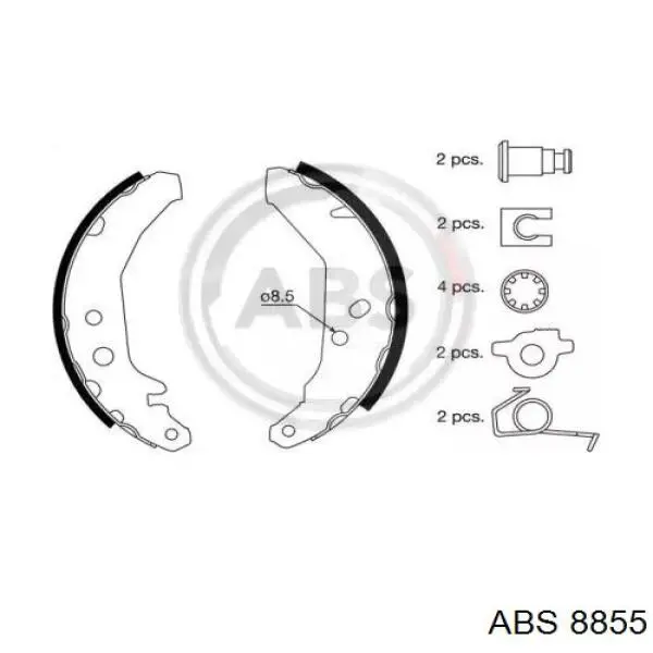 Купити 8855 ABS Колодки гальмові задні, барабанні