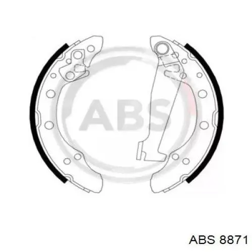 Гальма робочі задні ножні і гальмівні барабани ABS 8871