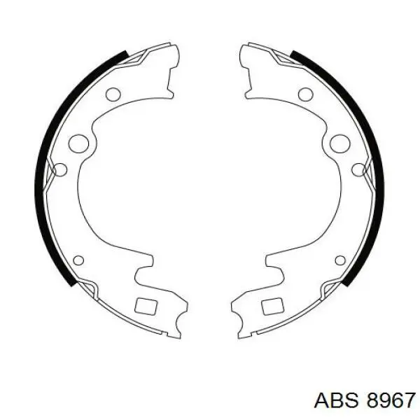 Колодки гальмові задні, барабанні 8967 ABS