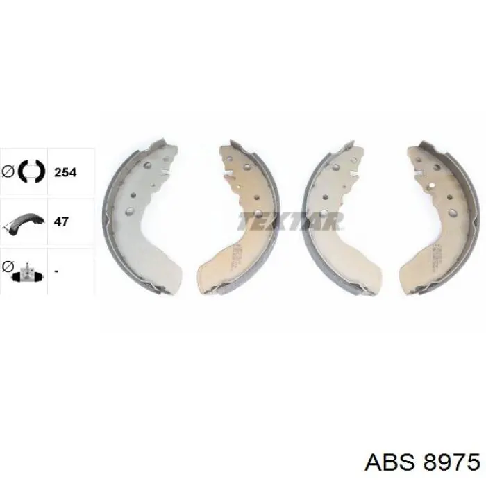 Колодки гальмові задні, барабанні ABS 8975 ціна, від 30.37 USD