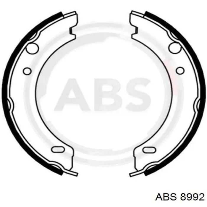 Колодки ручника/стоянкового гальма 8992 ABS