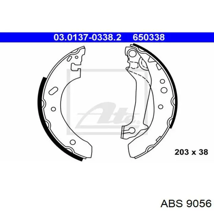 Купити 9056 ABS Колодки гальмові задні, барабанні