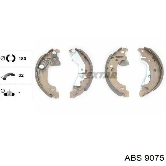 Колодки гальмові задні, барабанні 9075 ABS