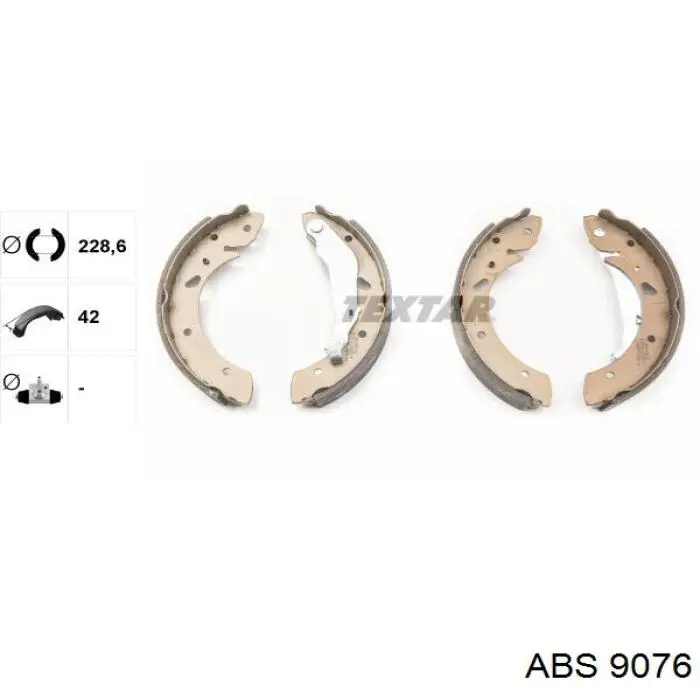 Колодки гальмові задні, барабанні 9076 ABS