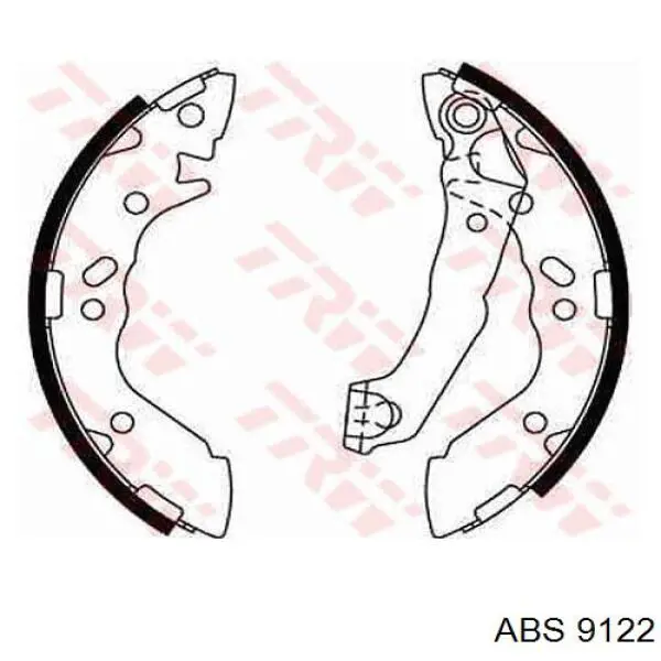 Колодки гальмові задні, барабанні 9122 ABS