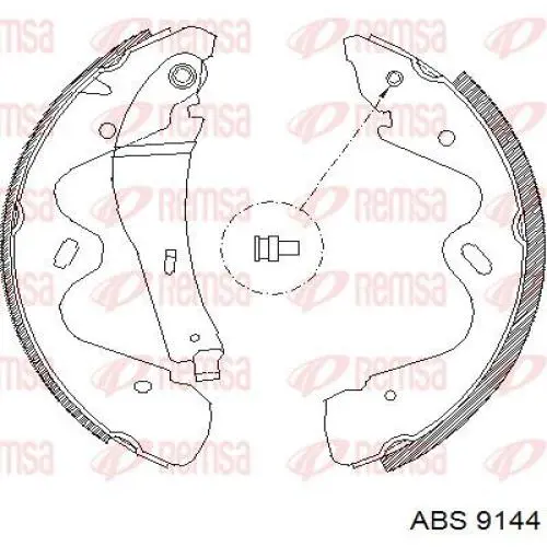 Колодки гальмові задні, барабанні 9144 ABS