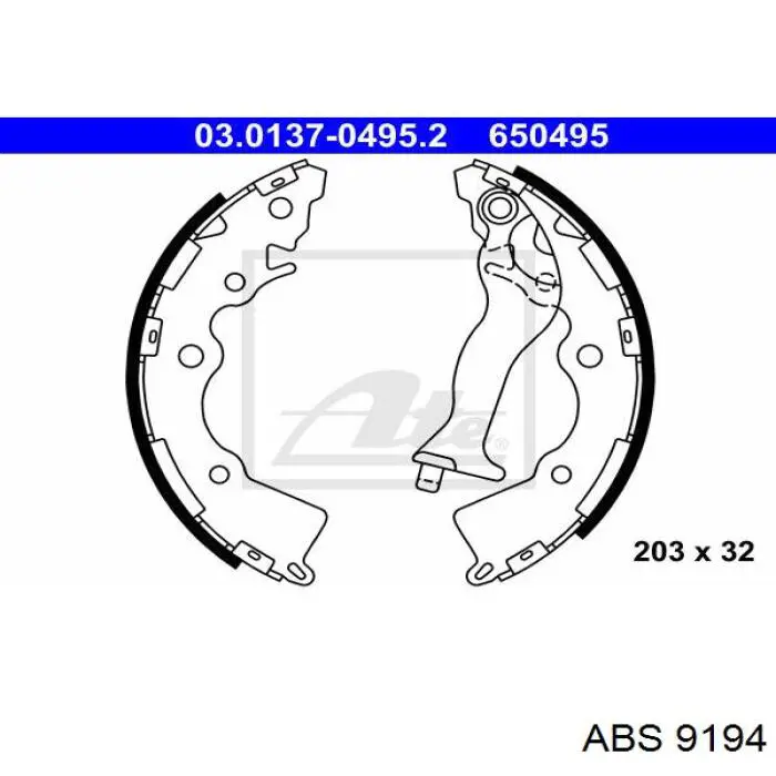 Колодки ручника / стоянкового гальма ABS 9194 ціна, від 21.09 USD