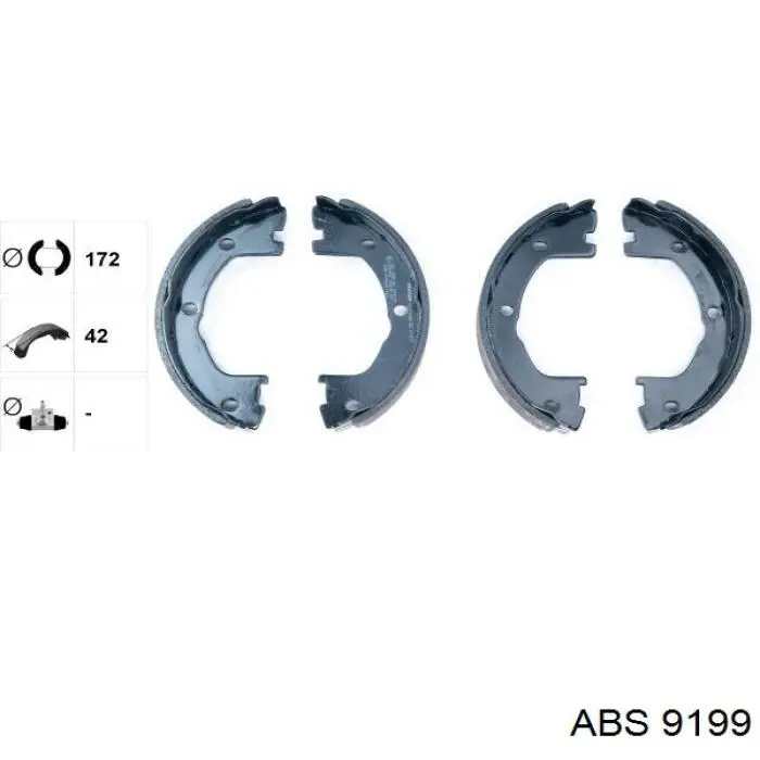 9199 ABS колодки гальмові задні, барабанні