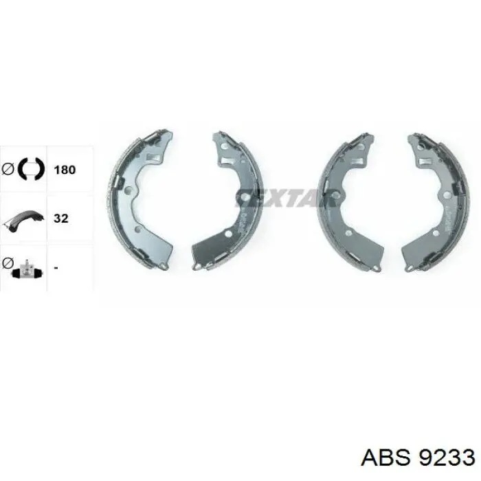 Купити 9233 ABS Колодки гальмові задні, барабанні