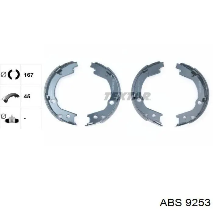 Колодки ручника / стоянкового гальма ABS 9253 ціна, від 15.07 USD