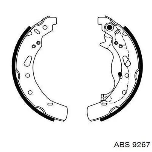 Колодки гальмові задні, барабанні 9267 ABS