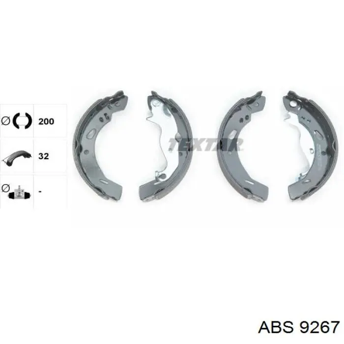 Колодки гальмові задні, барабанні 9267 ABS
