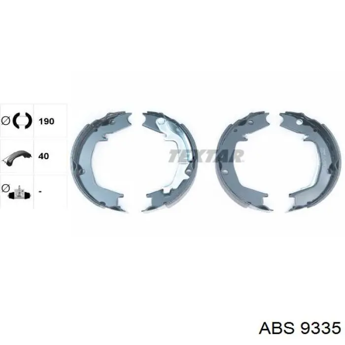 Колодки ручника / стоянкового гальма ABS 9335 ціна, від 27.27 USD
