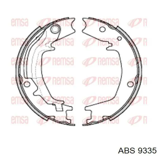 Колодки ручника/стоянкового гальма 9335 ABS