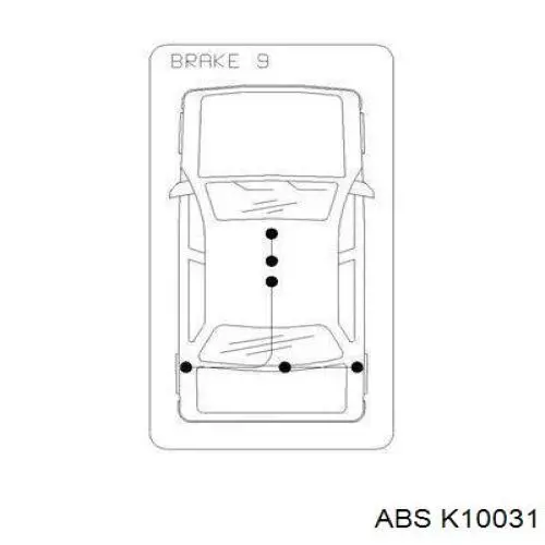 Трос стоянкового гальма передній ABS K10031 ціна, від 5.96 USD
